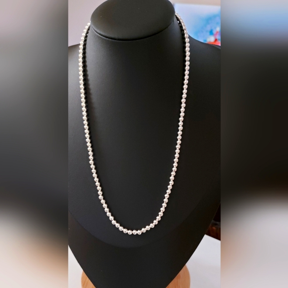 Silver 925 bead necklace